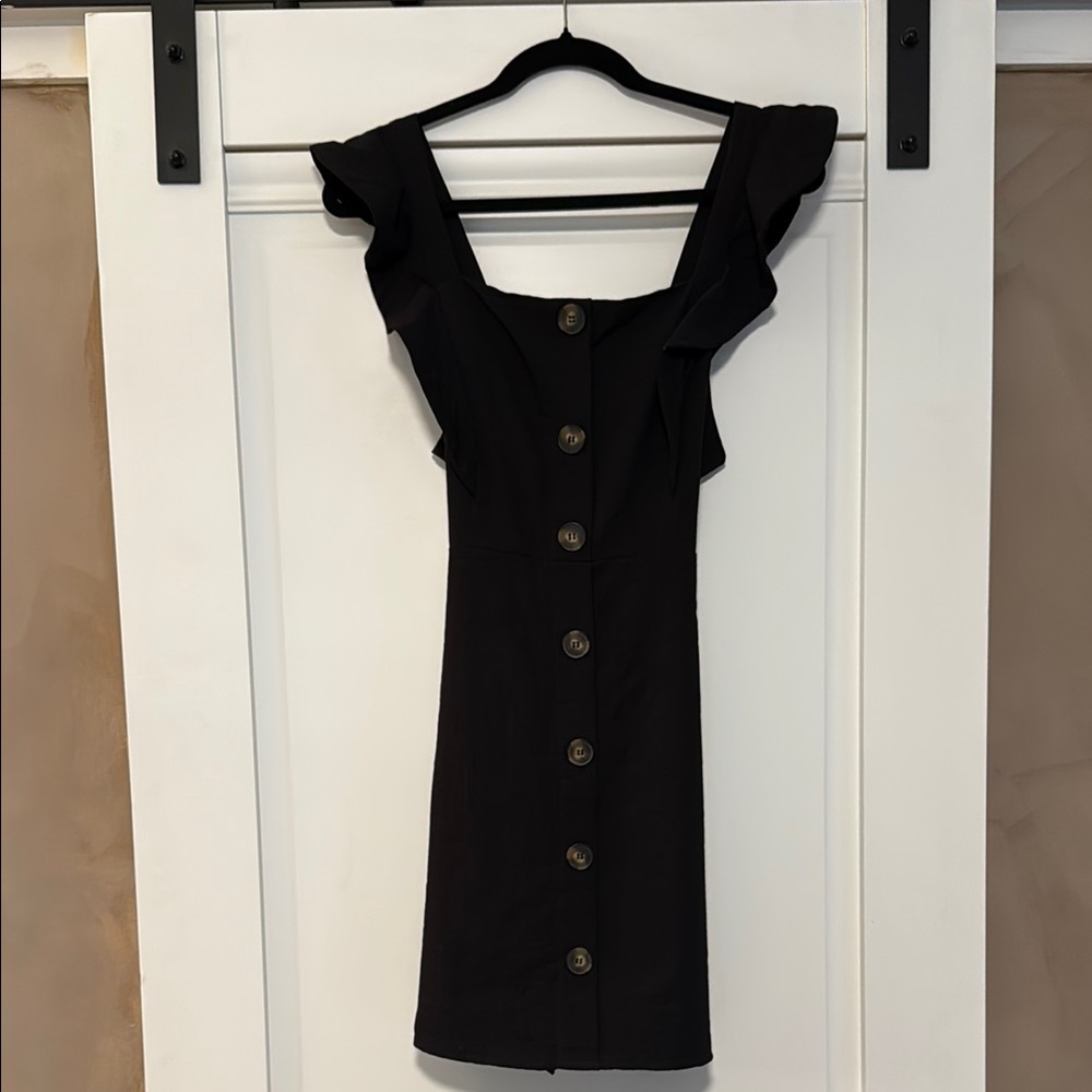 Black Button-Down Dress